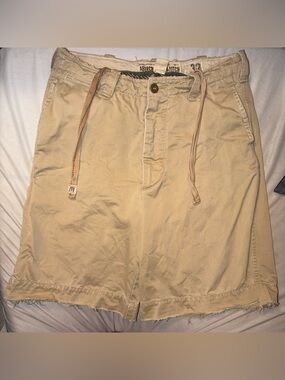 VINTAGE Abercrombie Fitch Shorts Mens 32 Green Chino y2K